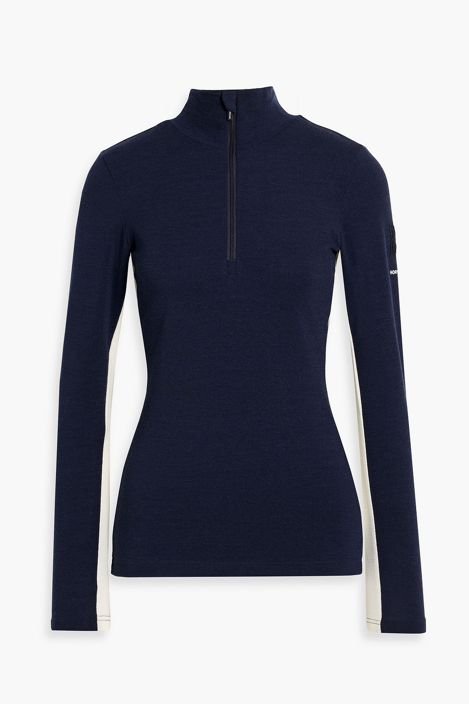 We Norwegians Voss Wool-blend Piqué Base Layer In Blue