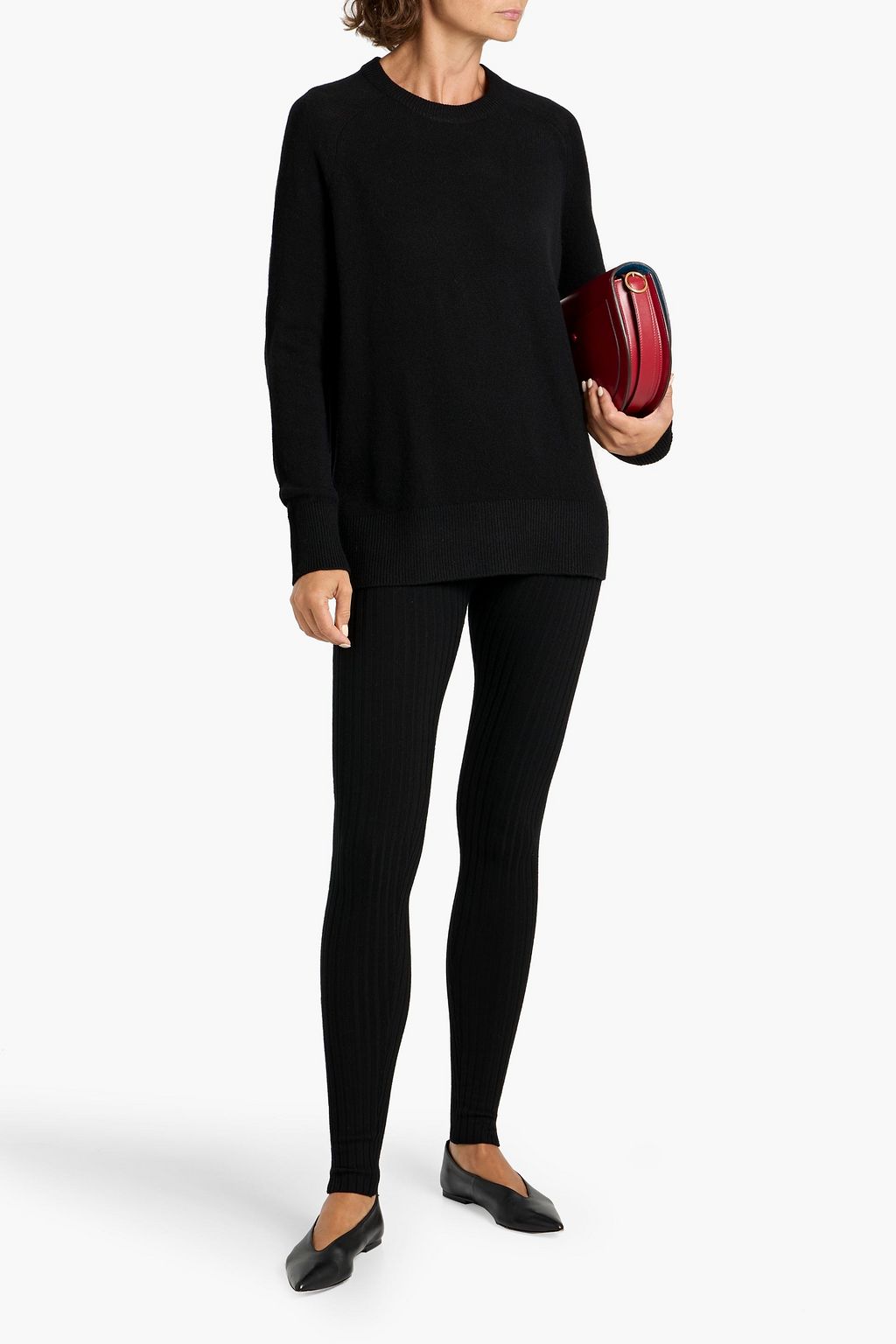 TOTEME Ribbed wool-blend leggings