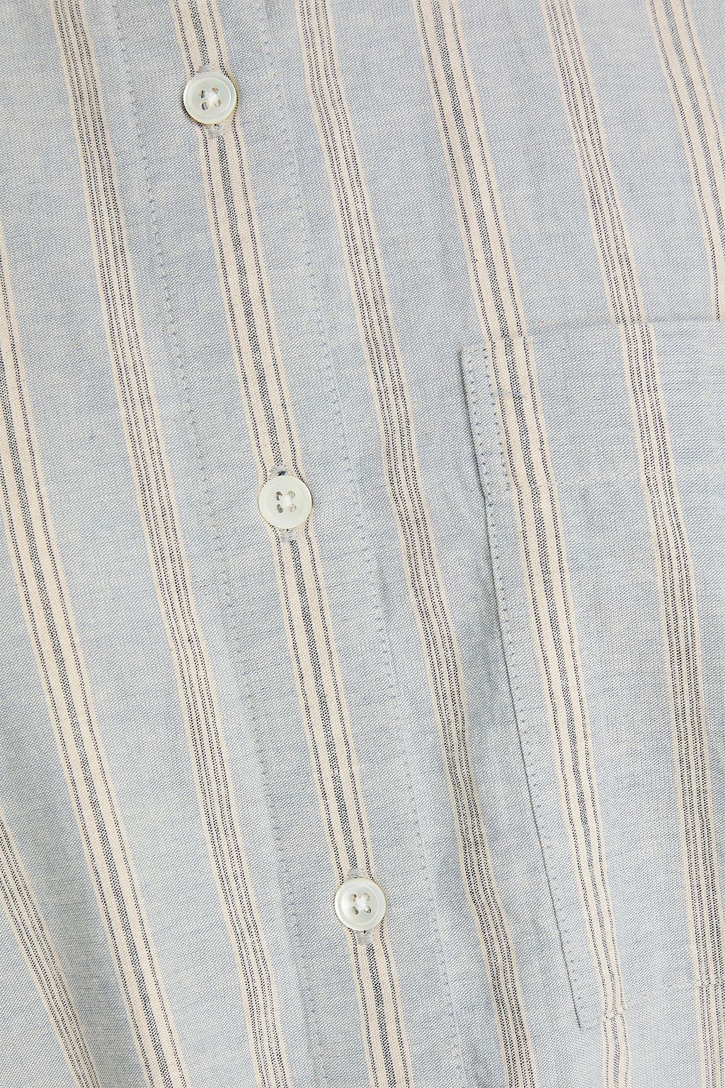 JAMES PERSE قميص من مزيج الكتّان والقطن بتصميم مخطط