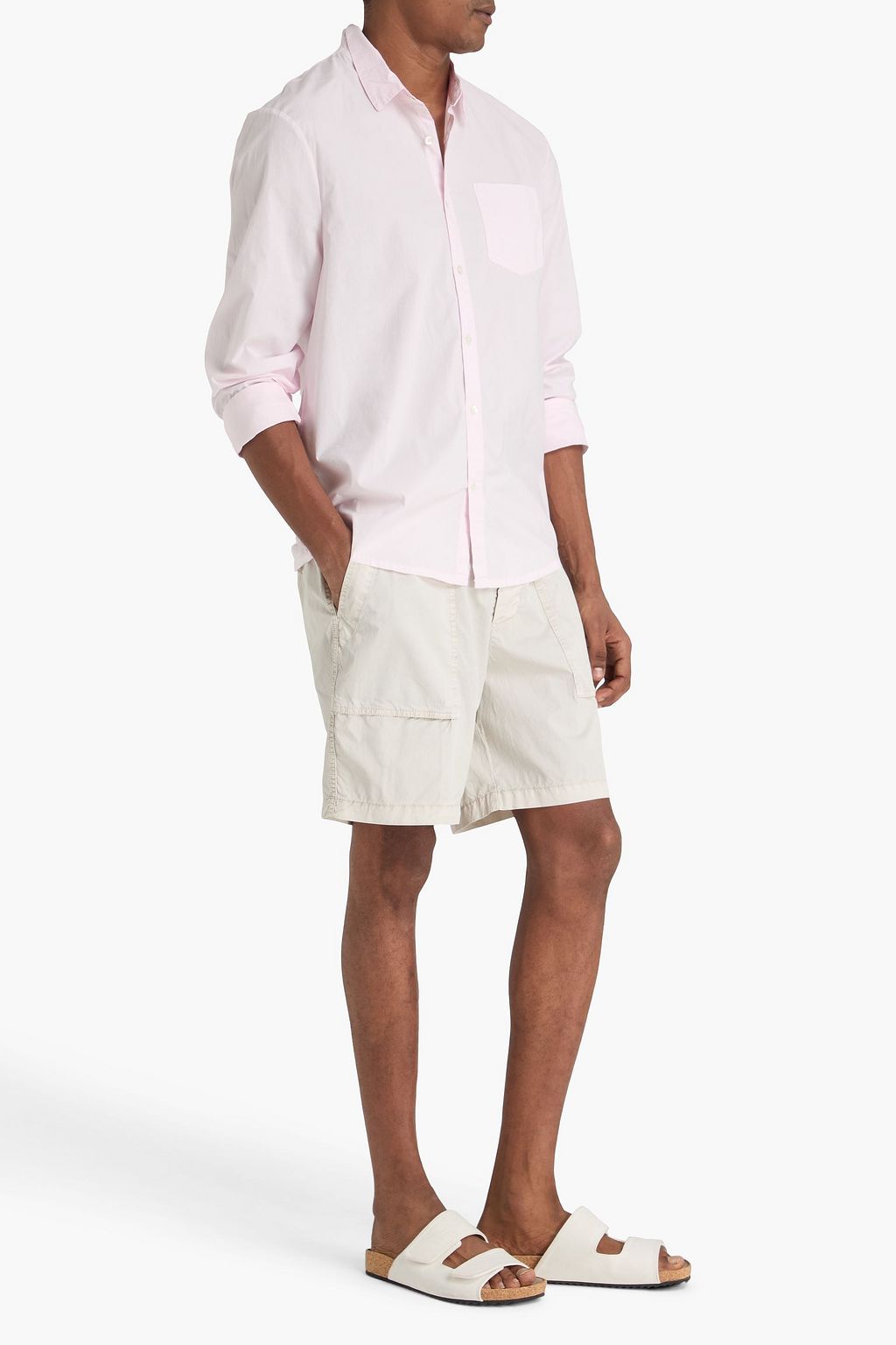 JAMES PERSE Stretch-cotton poplin shirt