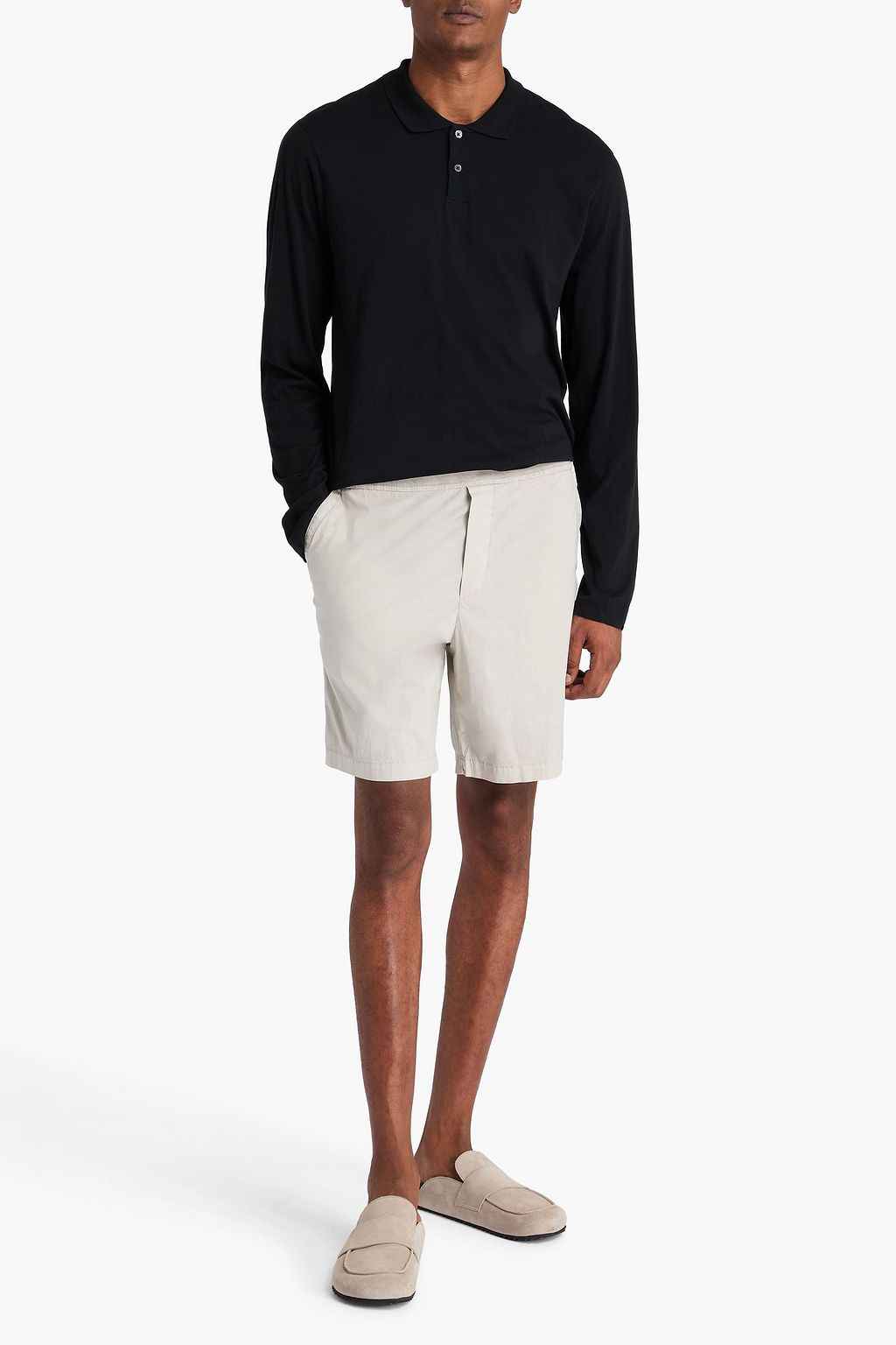 JAMES PERSE Lotus cotton-jersey polo shirt