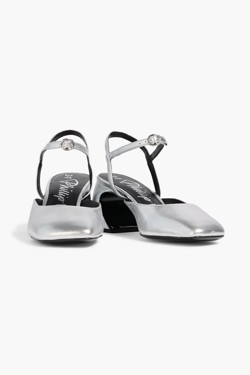 3.1 PHILLIP LIM ID metallic leather Mary Jane pumps