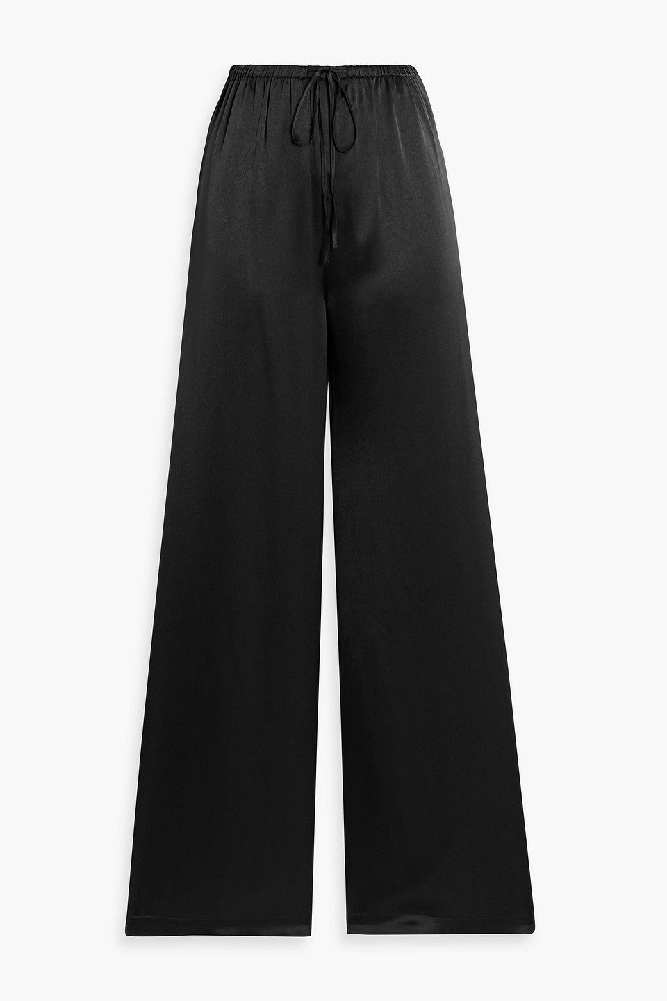 Frame The Silk Drawstring Lounge Pants In Black
