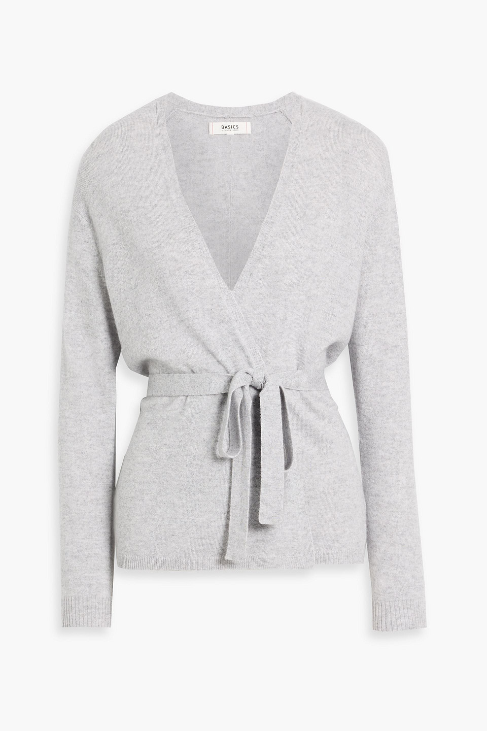 Chinti & Parker Wool And Cashmere-blend Wrap Cardigan In Gray