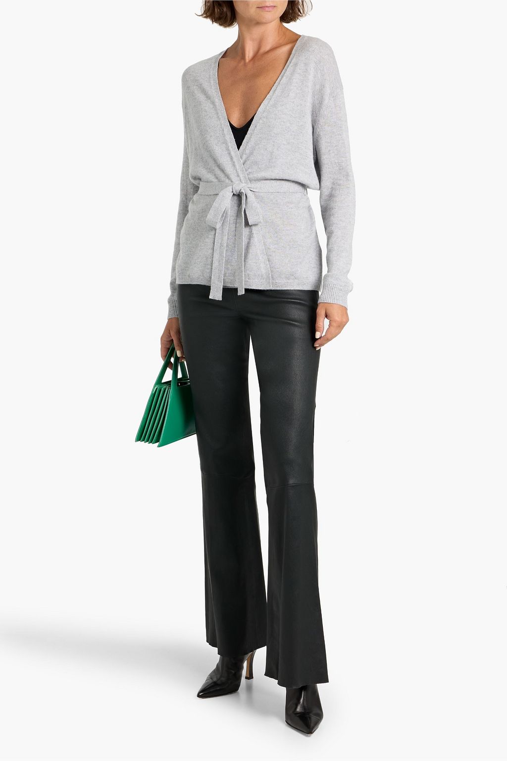 CHINTI & PARKER Wool and cashmere-blend wrap cardigan