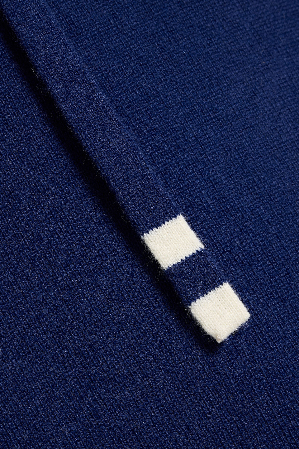 Chinti & Parker Ahoy Embroidered Striped Wool And Cashmere-blend Hoodie In Blue