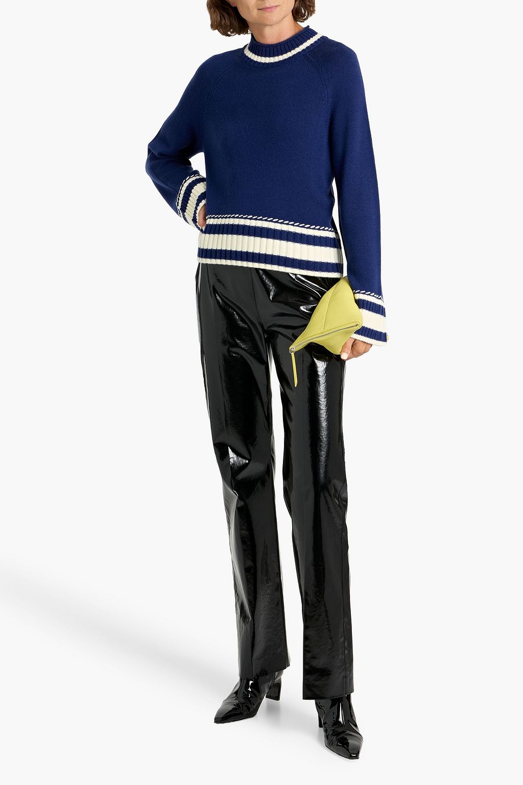 CHINTI & PARKER Guernsy striped wool and cashmere-blend sweater