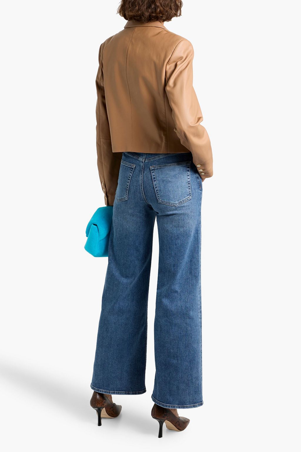 FRAME Le Slim Palazzo high-rise wide-leg jeans