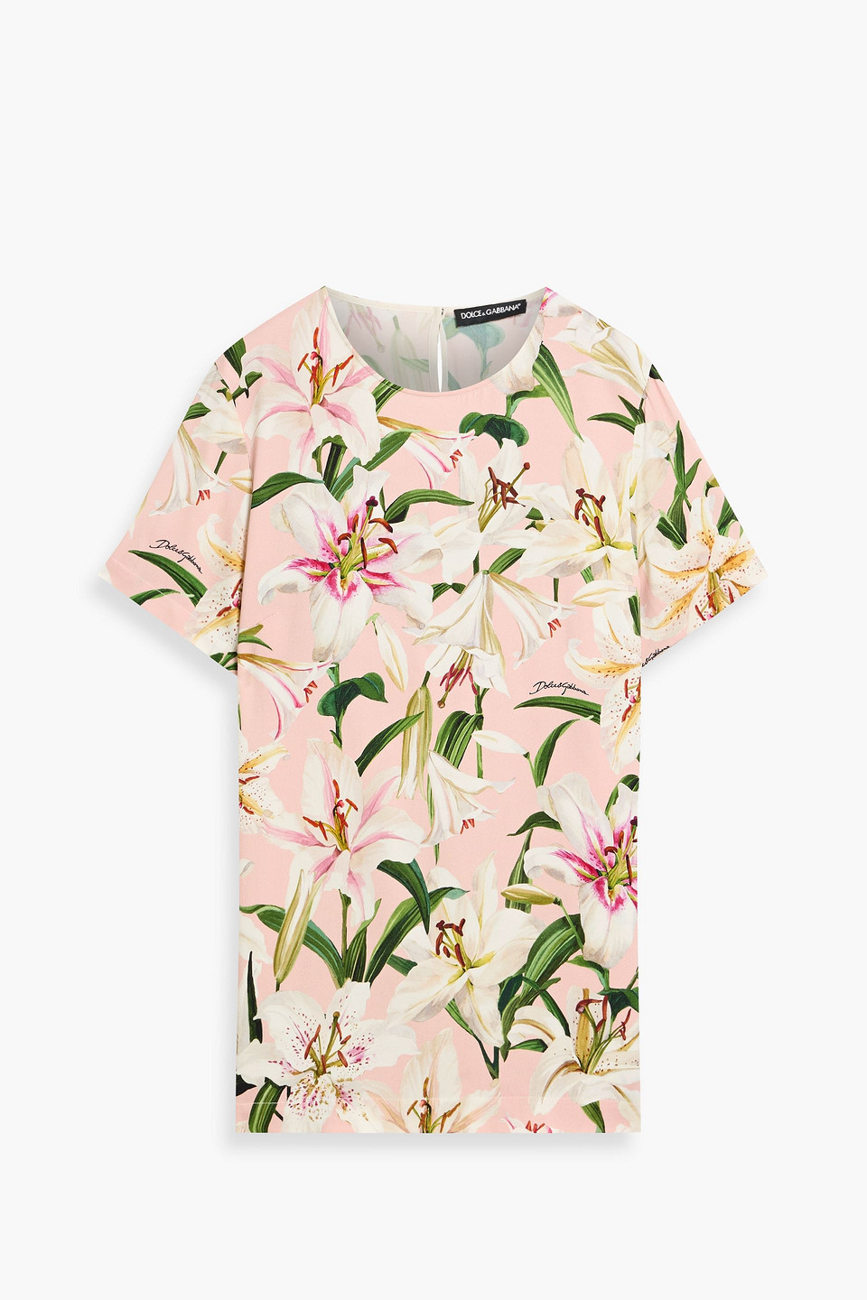 dolce&gabbana - floral-print crepe top - pink - it 36