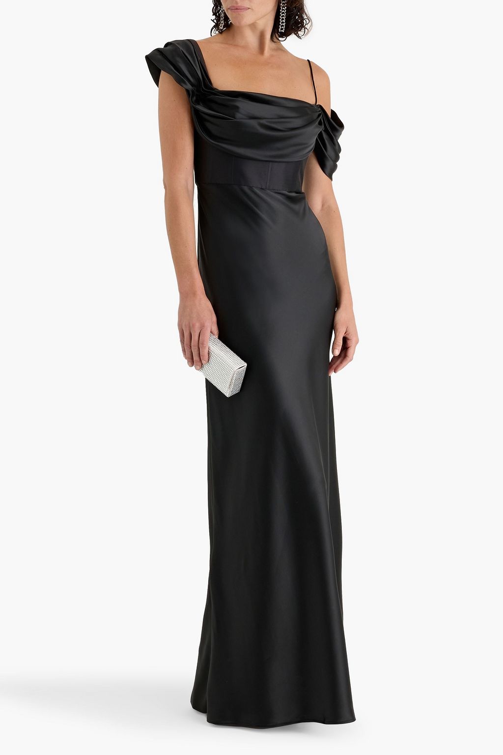 RACHEL GILBERT Sawyer draped satin gown