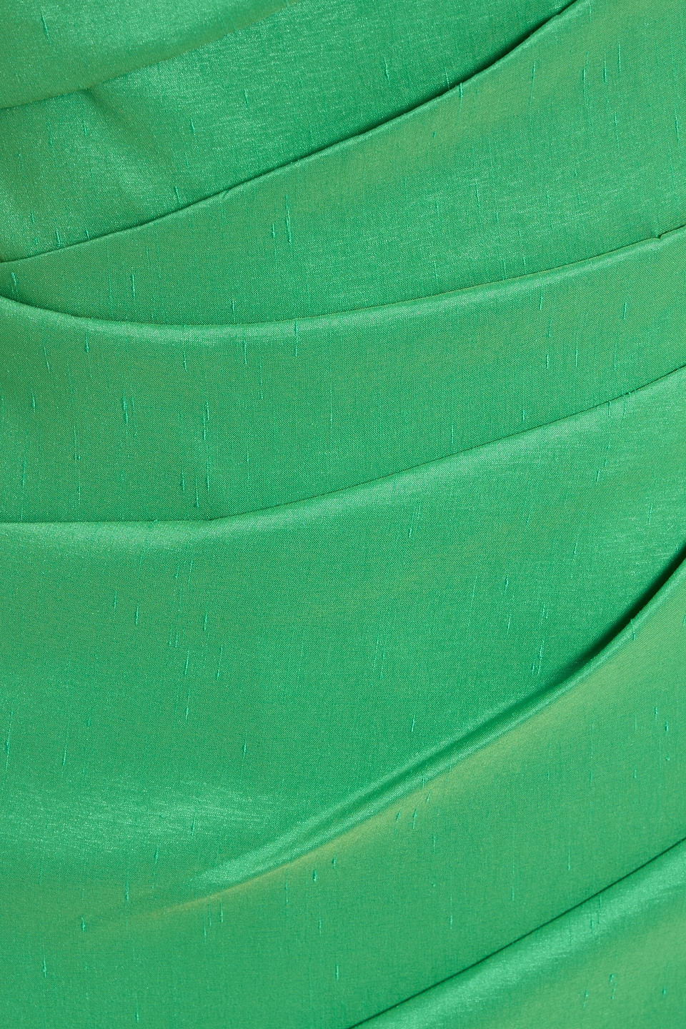 Rachel Gilbert Ochre One-shoulder Ruffled Shantung Midi Dress In Green