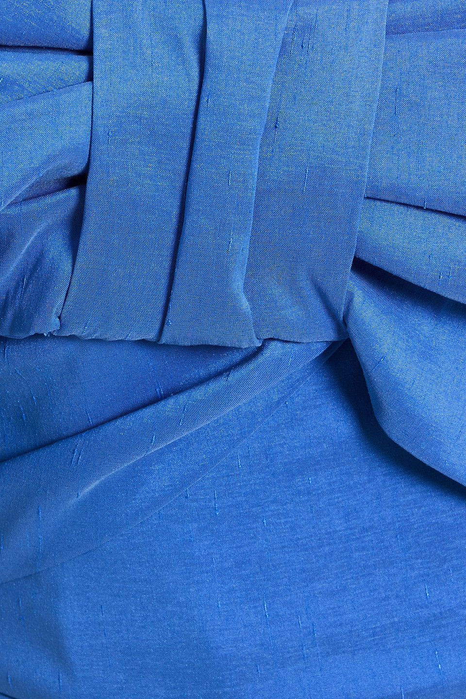 Rachel Gilbert Memphis Strapless Bow-detailed Shantung Midi Dress In Blue