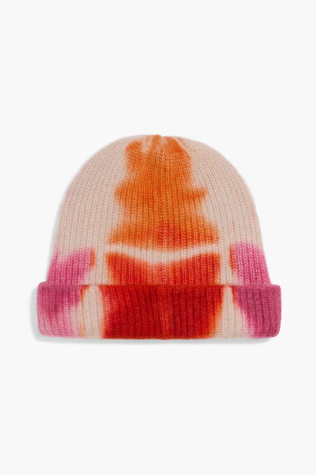THE ELDER STATESMAN Rorschach tie-dyed ribbed cashmere beanie