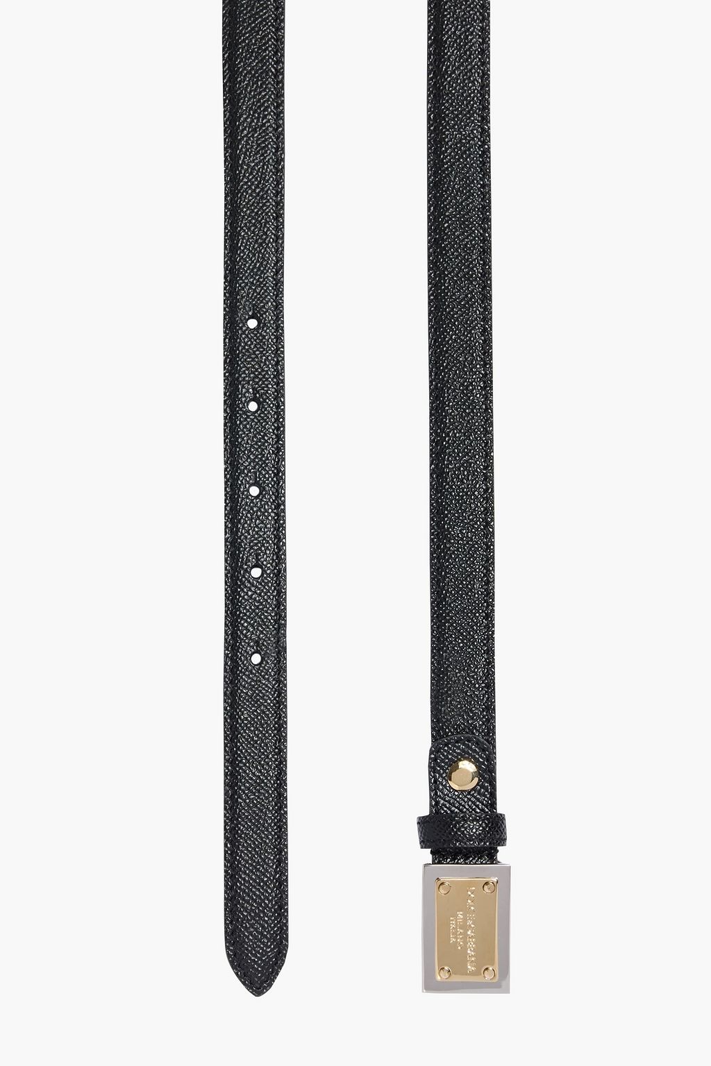 DOLCE&GABBANA Pebbled-leather belt