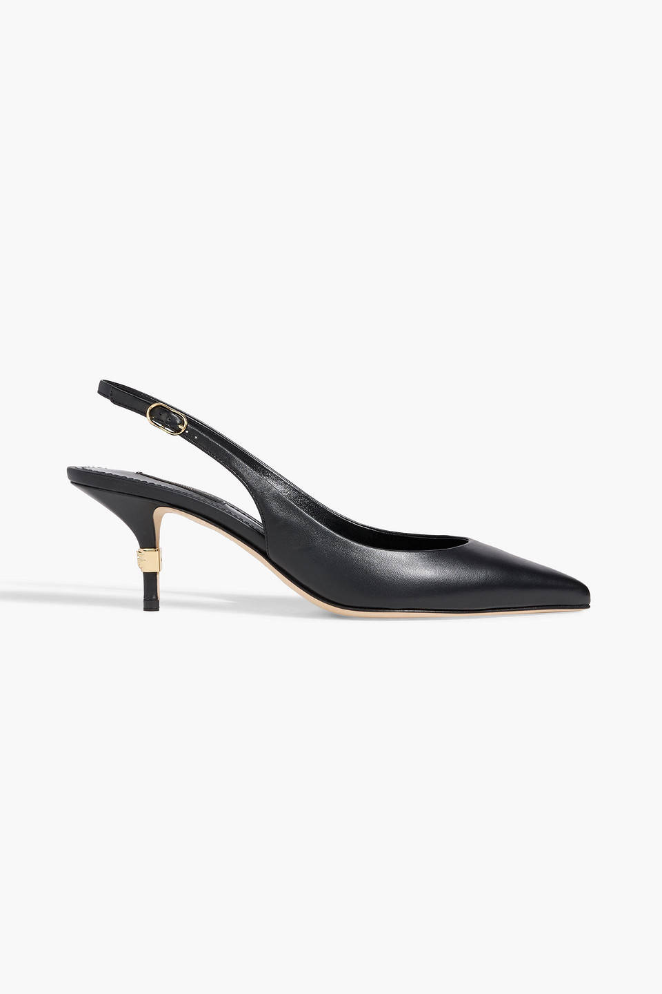 Dolce & Gabbana Leather Slingback Pumps In Black