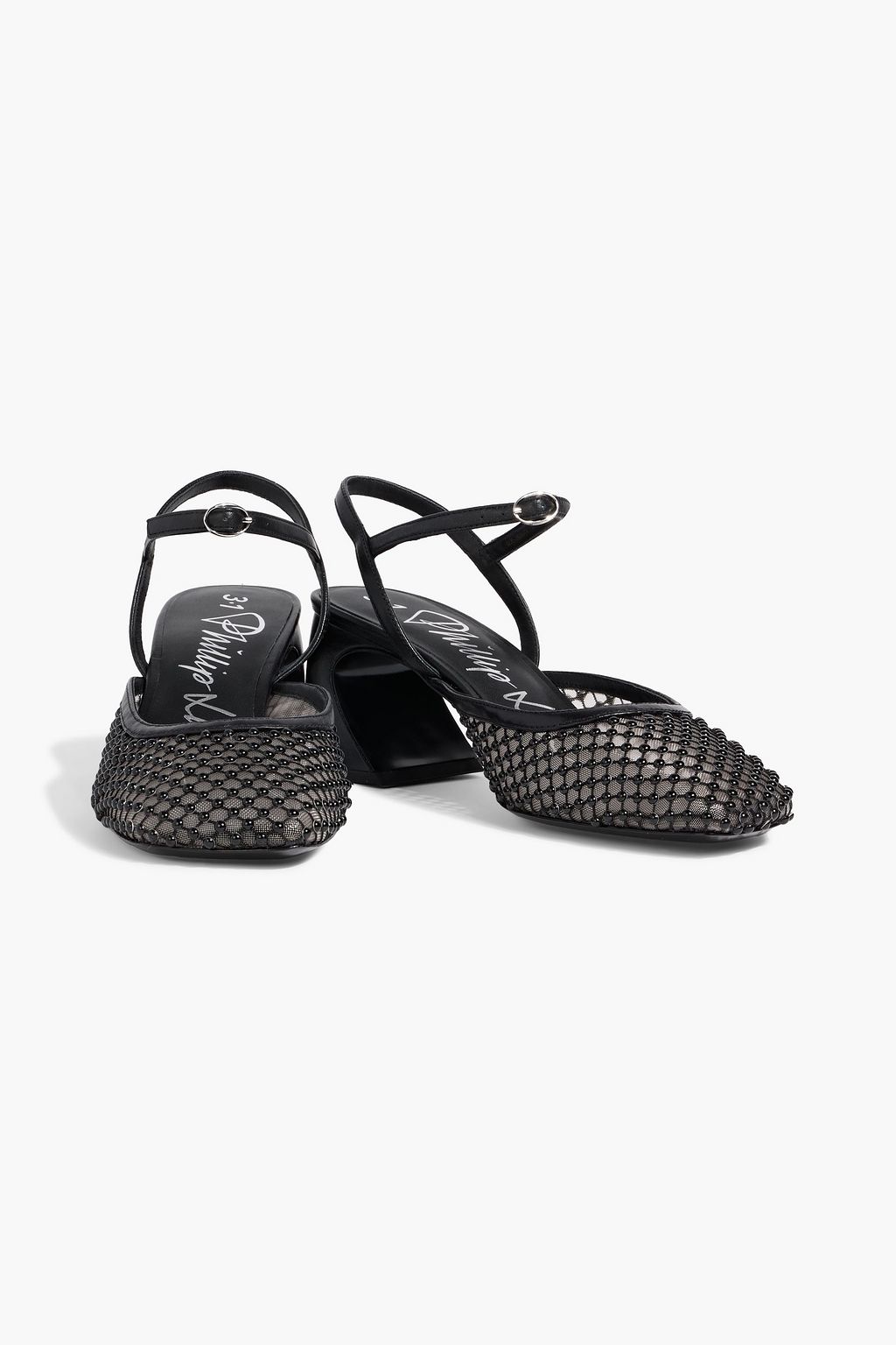 3.1 PHILLIP LIM ID embellished mesh Mary Jane pumps