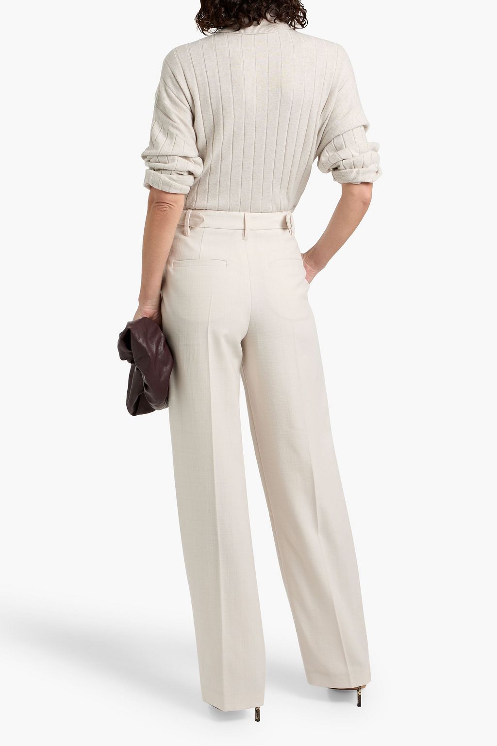BRUNELLO CUCINELLI Wool-tweed straight-leg pants