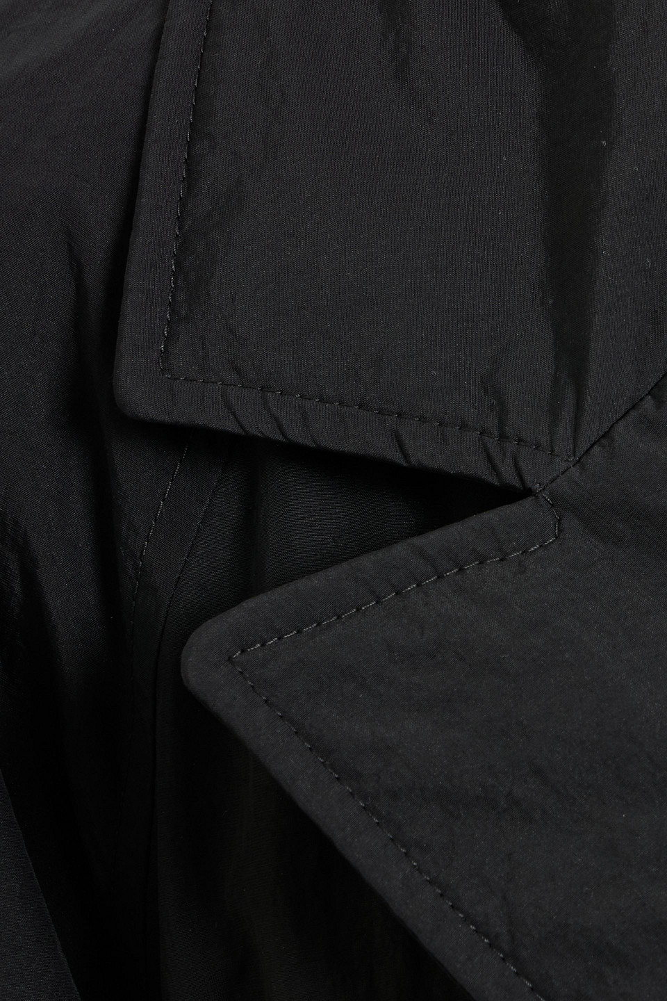 Brunello Cucinelli Belted Padded Crinkled-shell Trench Coat In Black