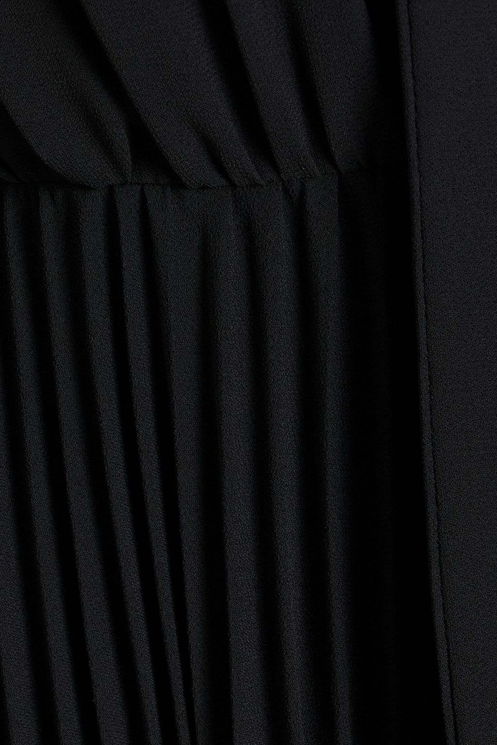 MIKAEL AGHAL Pussy-bow pleated chiffon midi dress