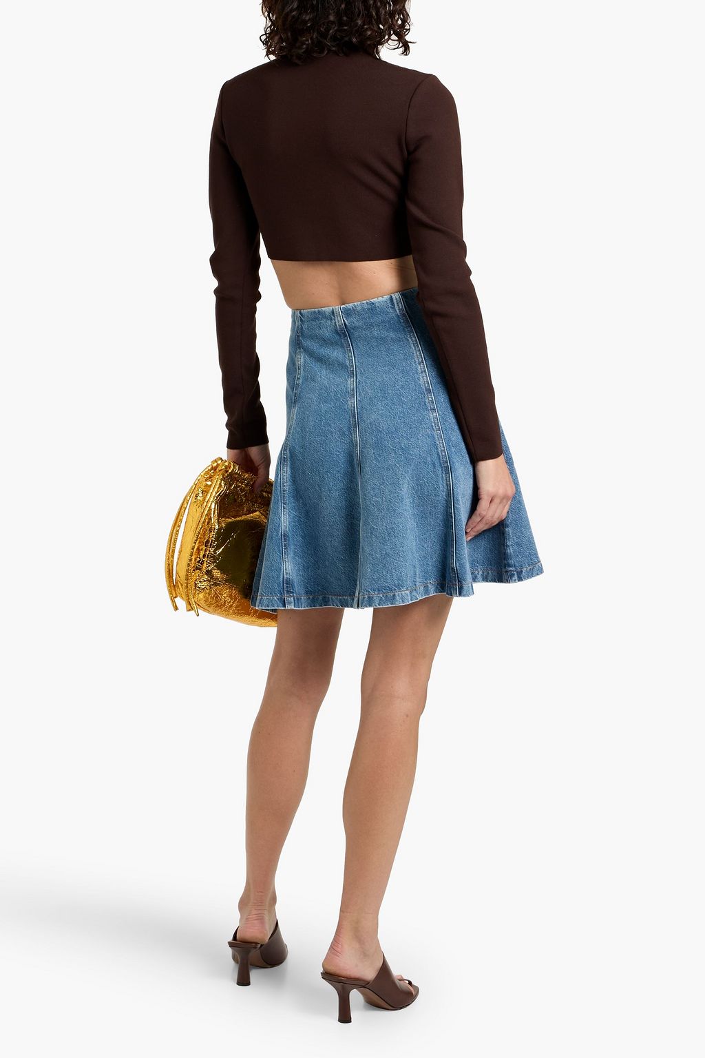 FRAME The Sway denim mini skirt