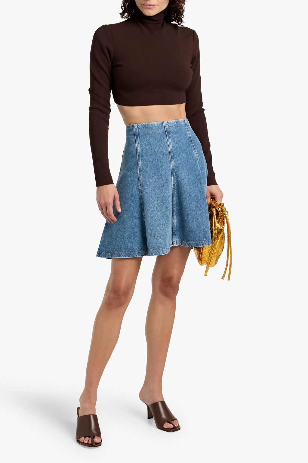 FRAME The Sway denim mini skirt