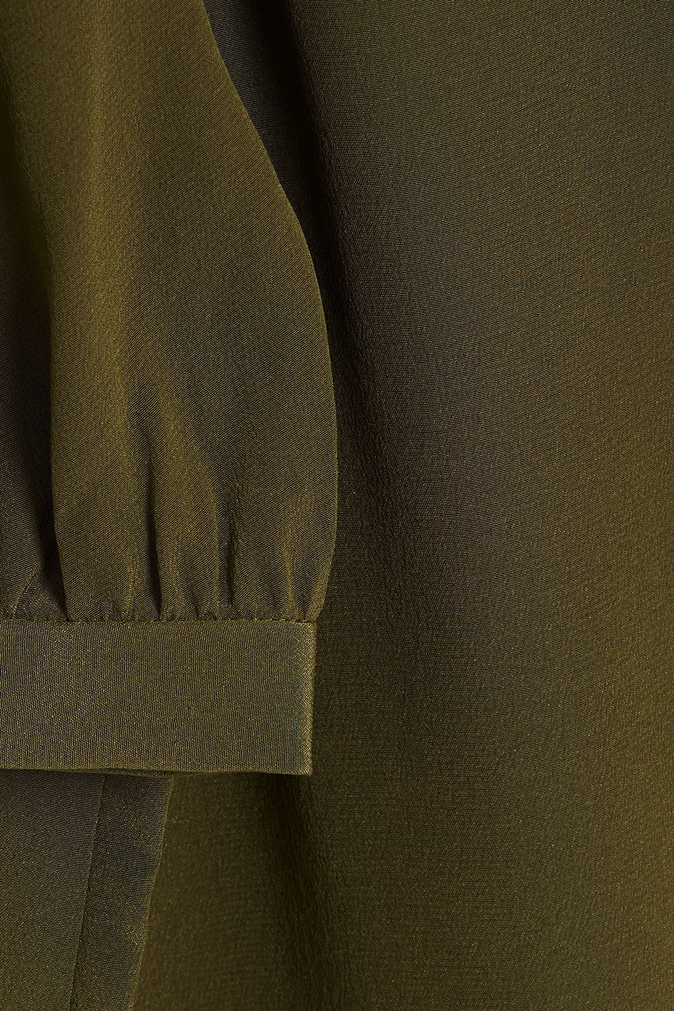 Frame Silk Crepe De Chine Top In Brown