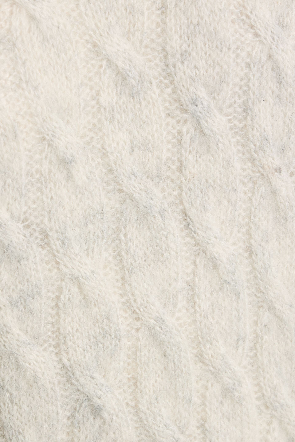 Brunello Cucinelli Cable-knit Wool And Mohair-blend Sweater In Gray