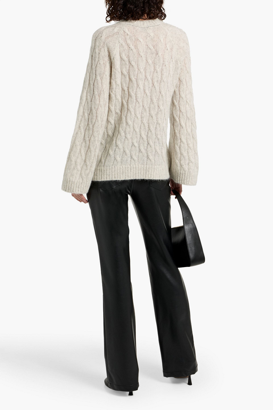 Brunello Cucinelli Cable-knit Wool And Mohair-blend Sweater In Gray