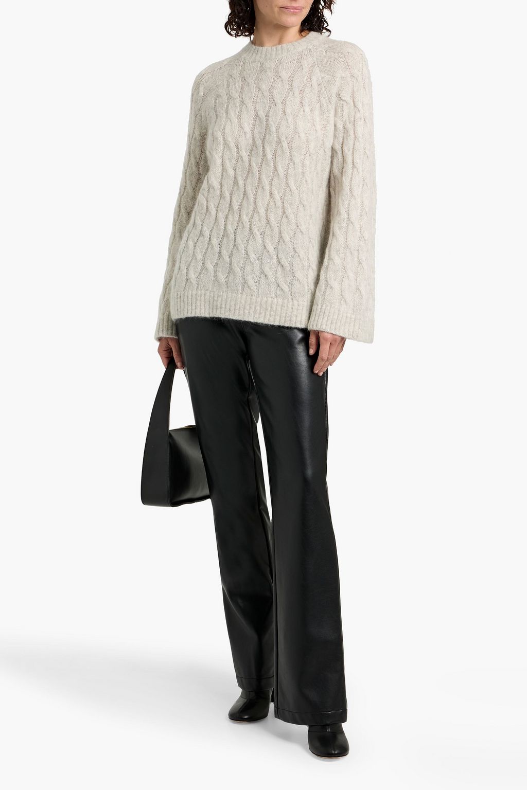 BRUNELLO CUCINELLI Cable-knit wool and mohair-blend sweater