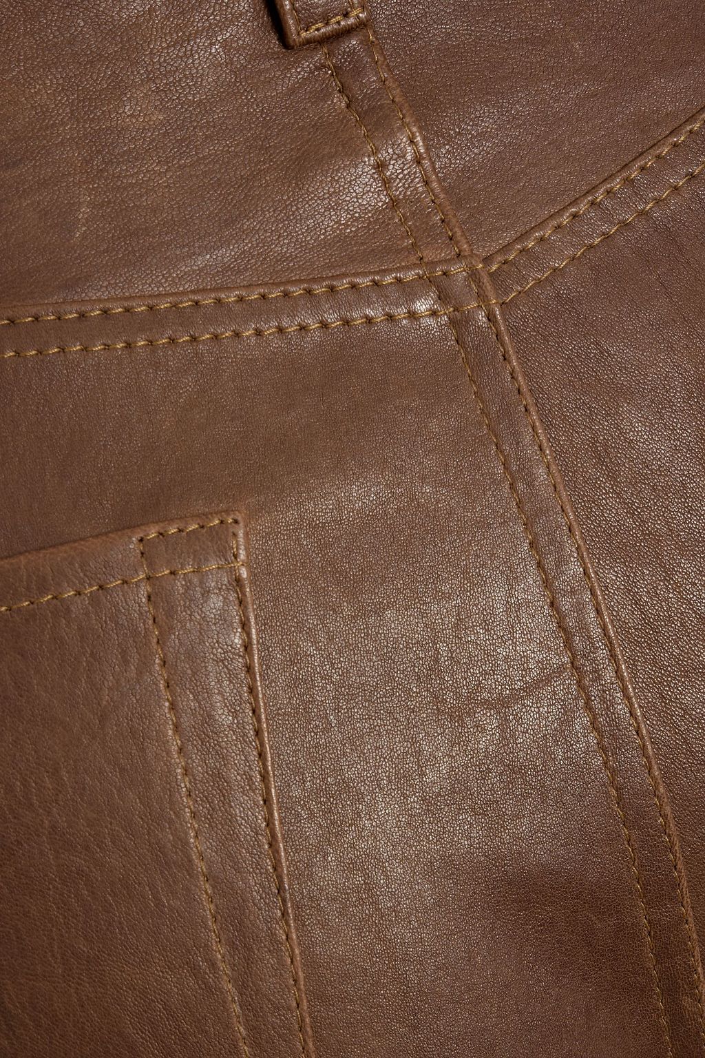 FRAME The Reboot Crop leather bootcut pants