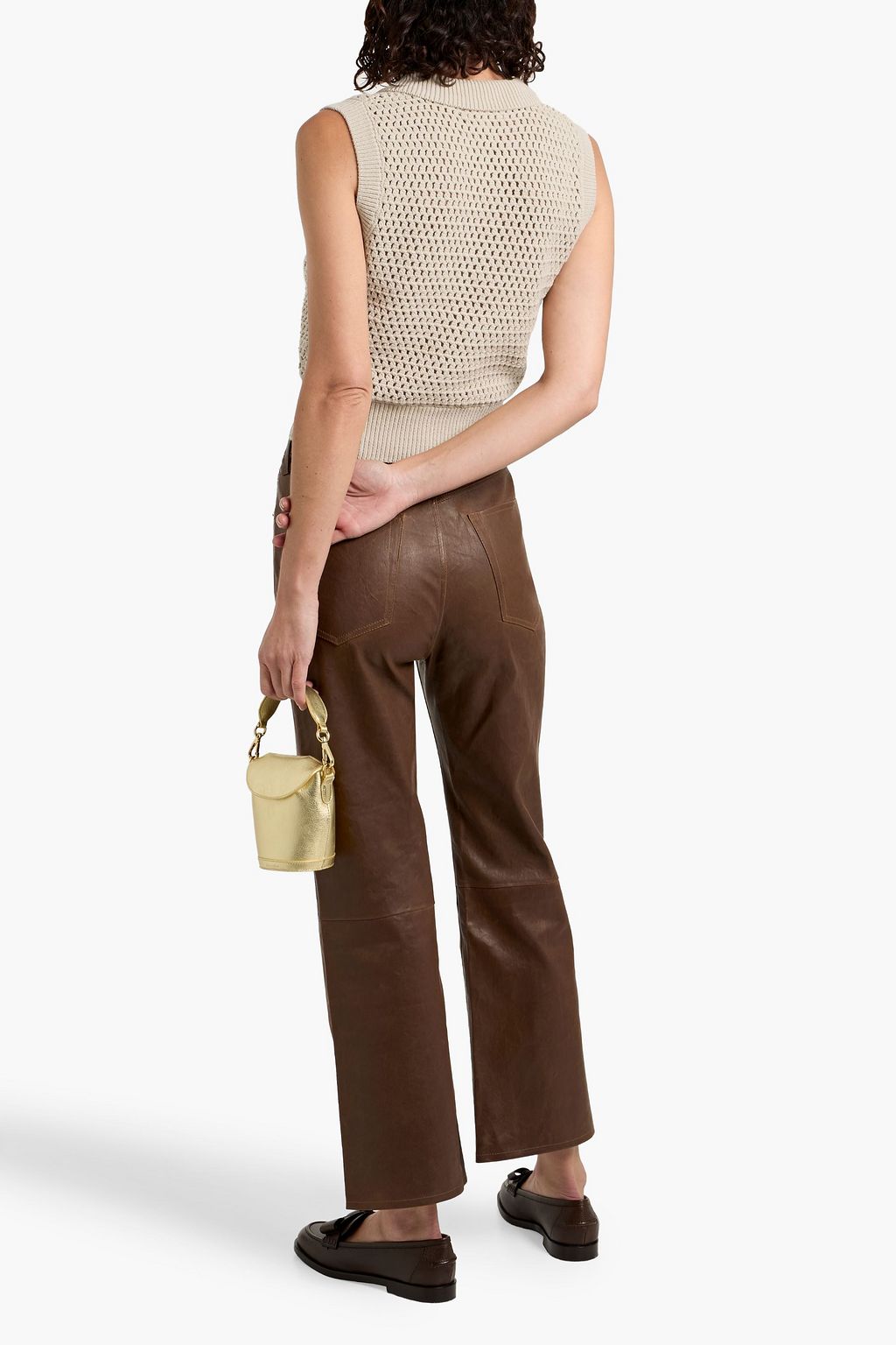 FRAME The Polo crocheted cotton vest