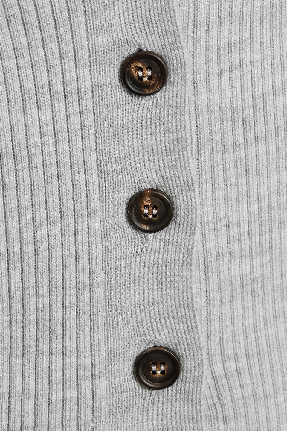 Brunello Cucinelli Ribbed Wool And Cashmere-blend Cardigan In Gray