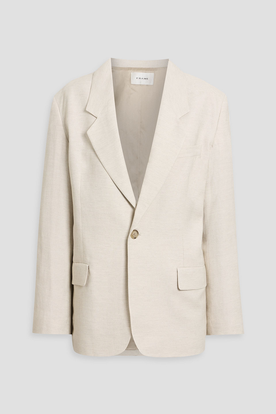 Frame The Grandfather Canvas Blazer In Neutral