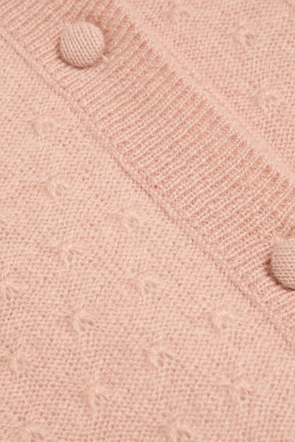 Frame The Cashmere Pointelle Cardigan In White