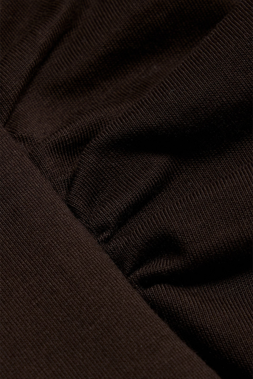 Frame The Drape Cotton-jersey T-shirt In Brown
