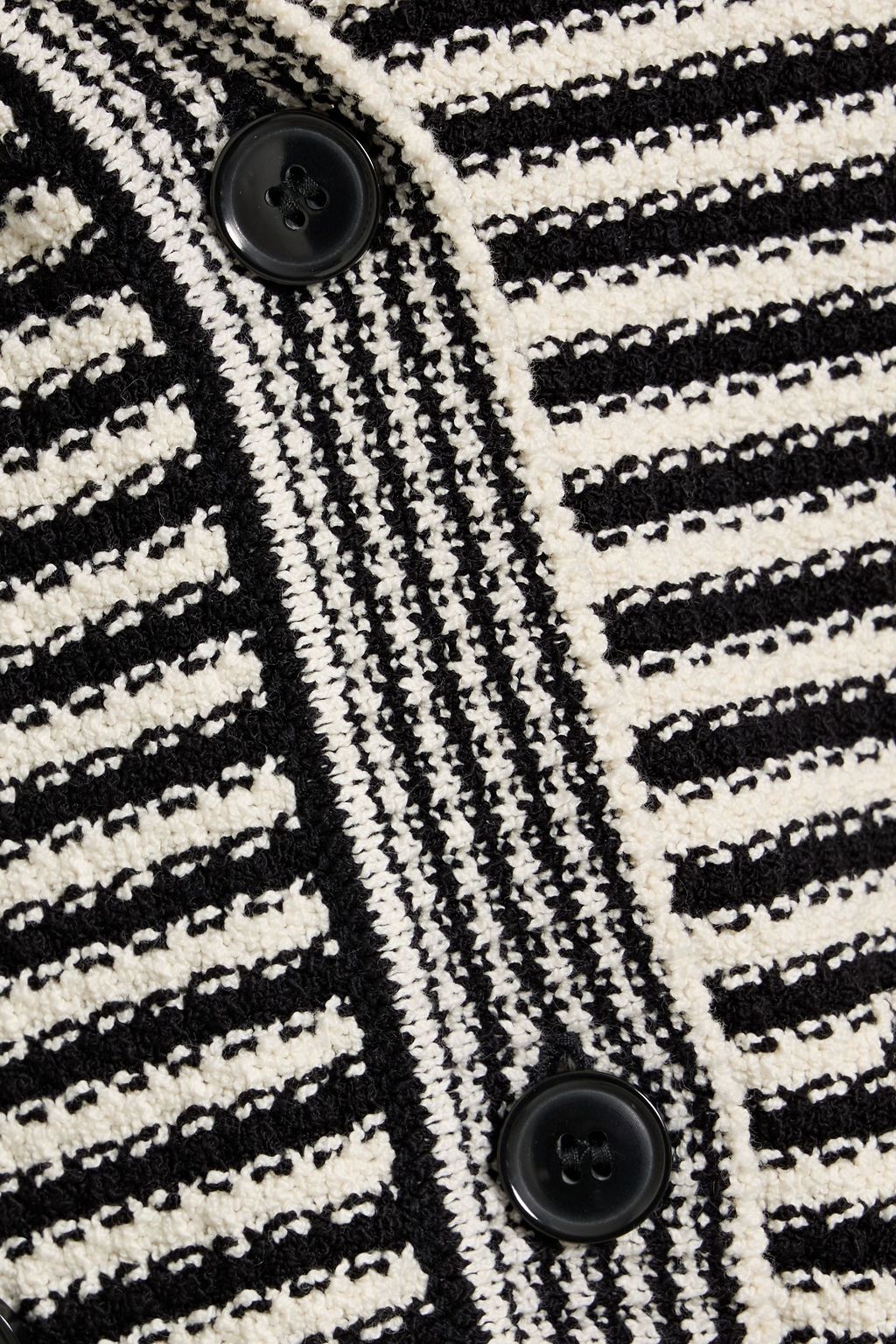 FRAME The Court striped cotton-blend cardigan
