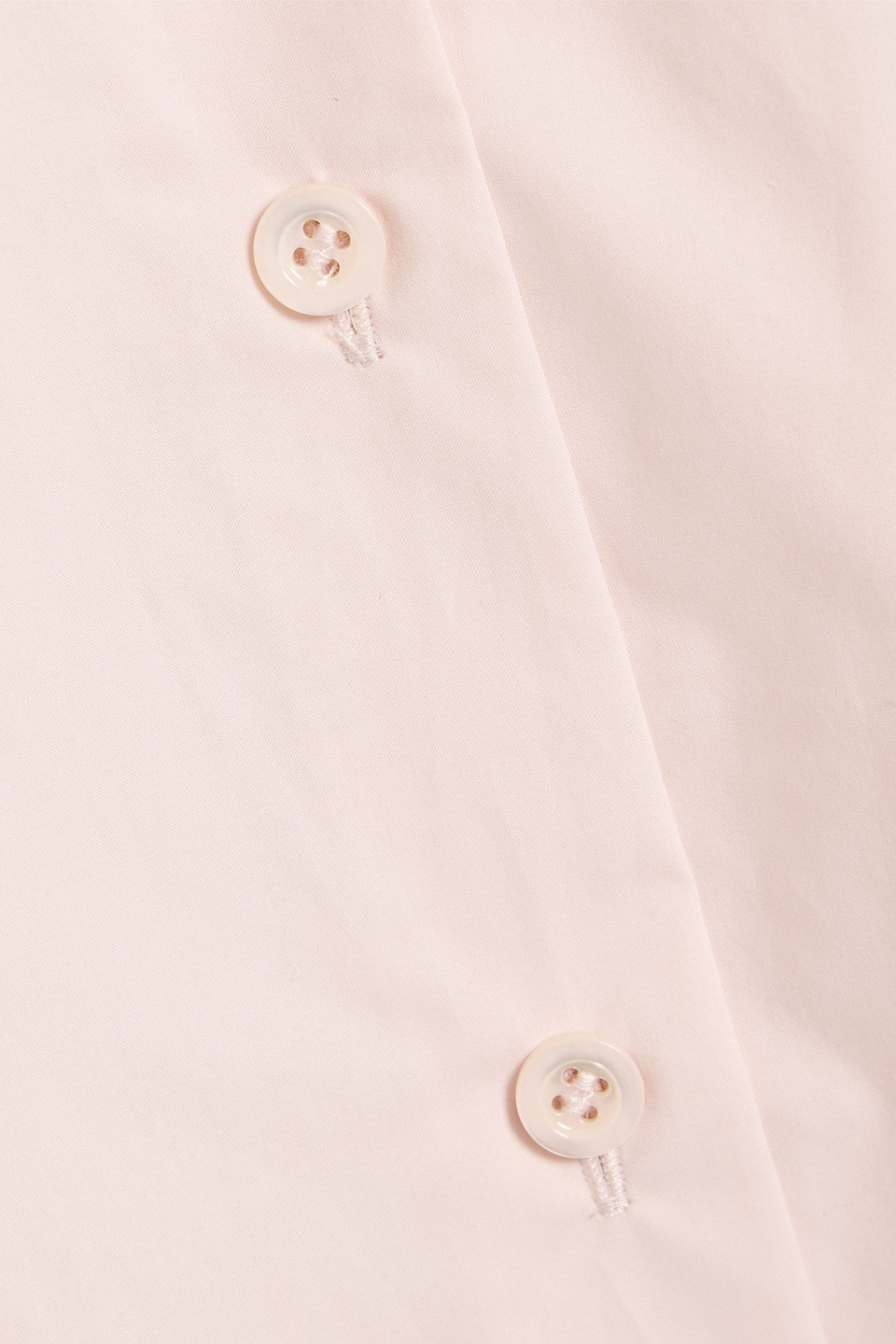 Frame The Gathered Cotton-poplin Top In Pink