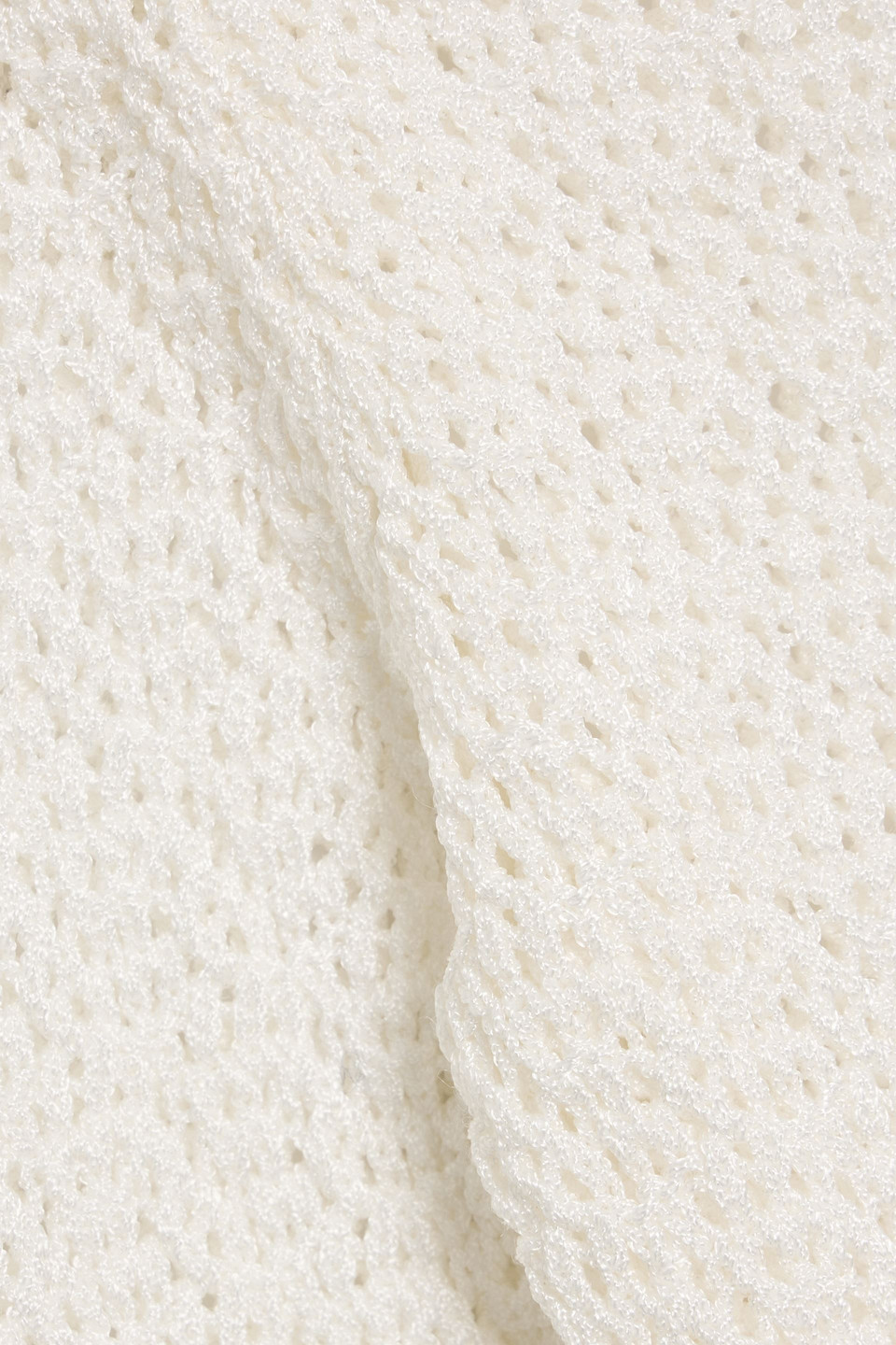 Totême Crochet-knit Turtleneck Top In White