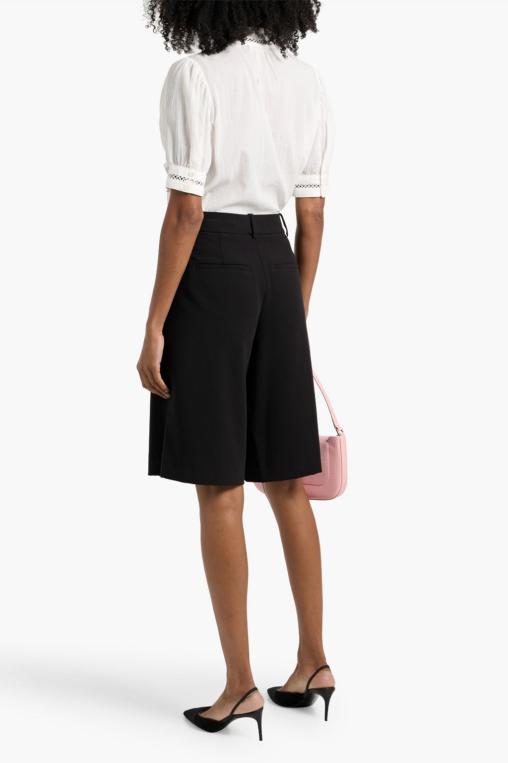 FRAME The Ruffle Collar cotton-gauze top