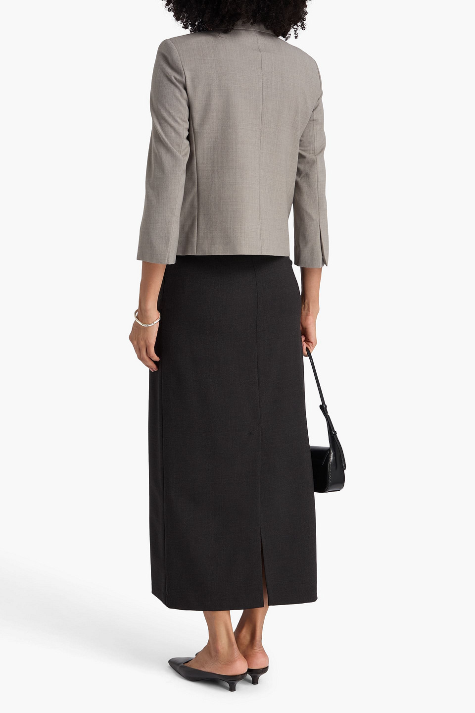  Theory - Cropped Blazer Aus Einer Wollmischung - Neutral - Us 10 