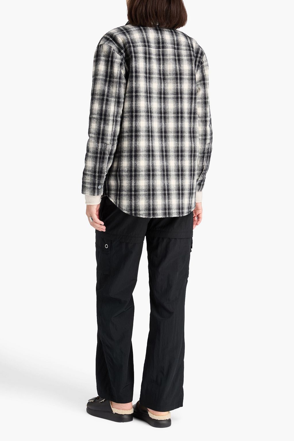 JAMES PERSE Checked cotton-flannel shirt jacket