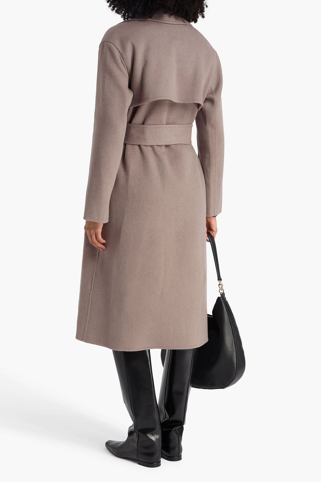 THEORY Belted wool and cashmere-blend felt coat