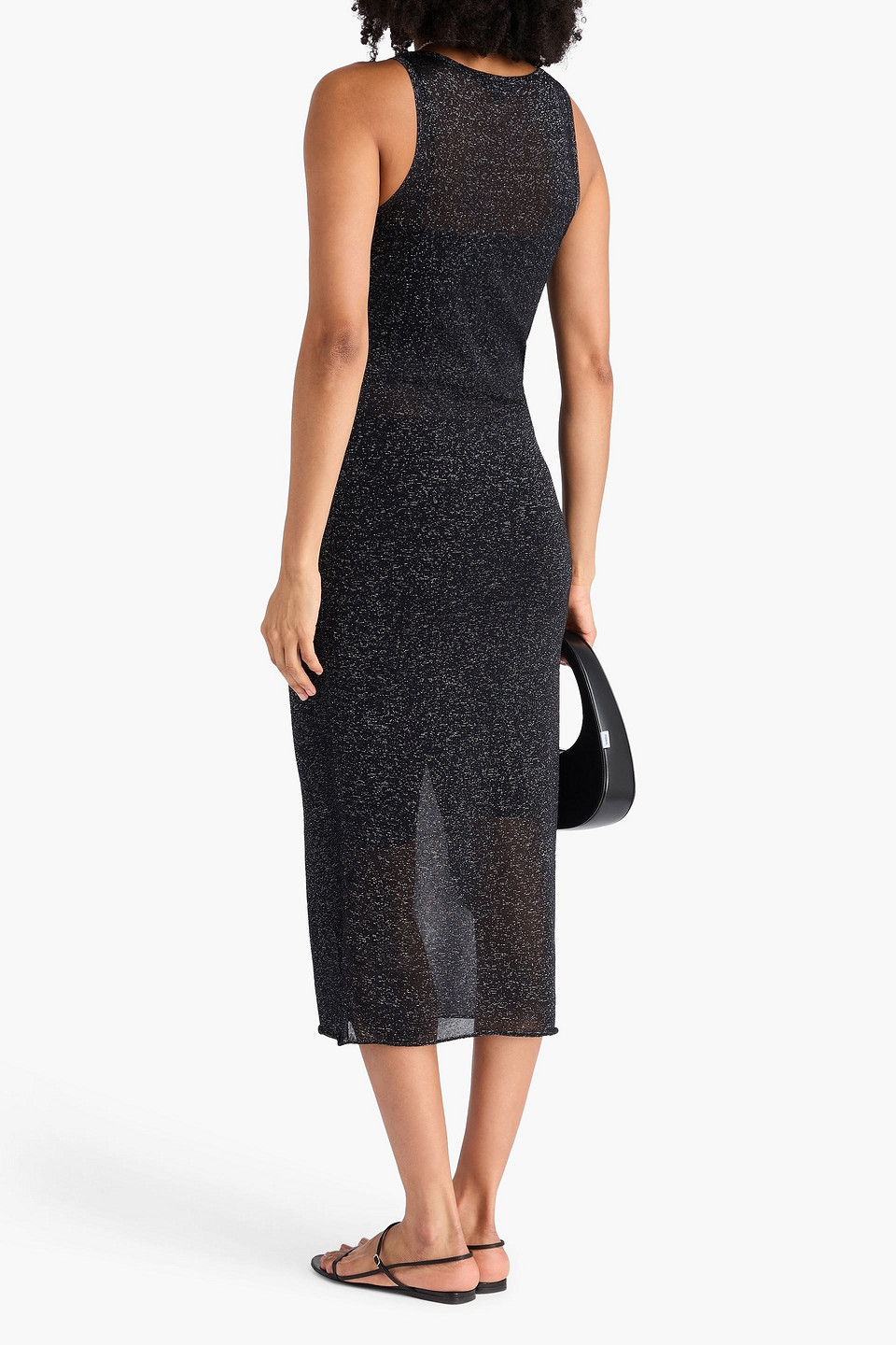 James Perse - Strick-midikleid Mit Metallic-effekt - Schwarz - 0 