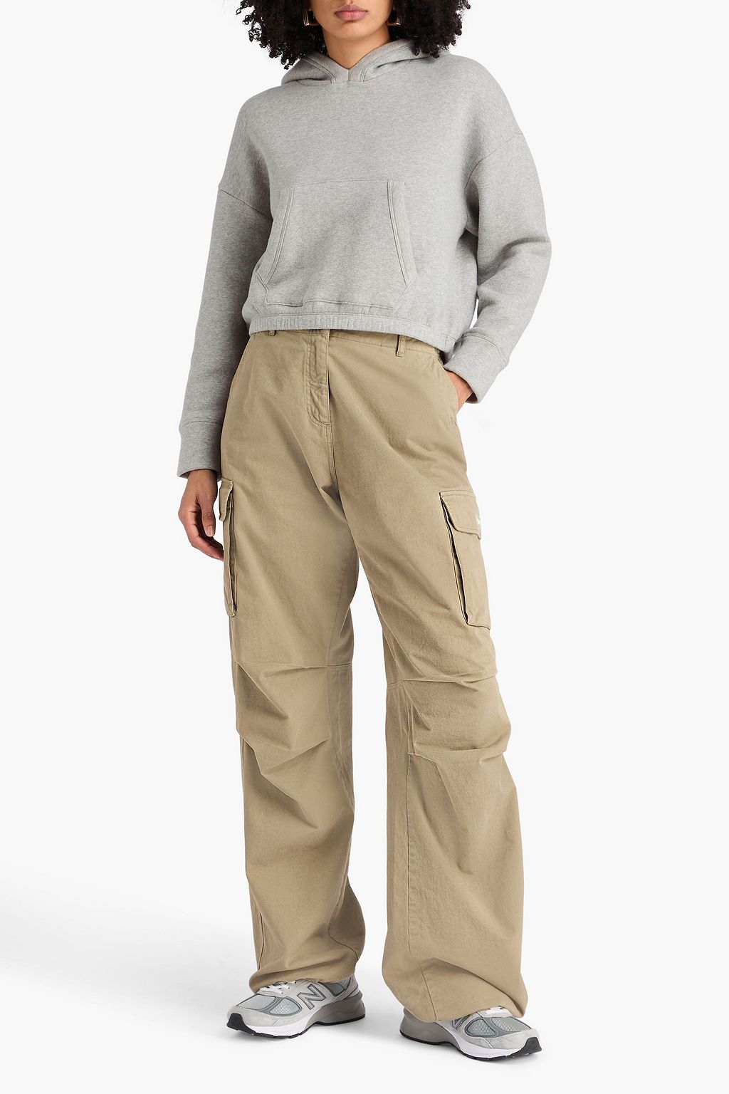 JAMES PERSE Cotton-blend fleece hoodie