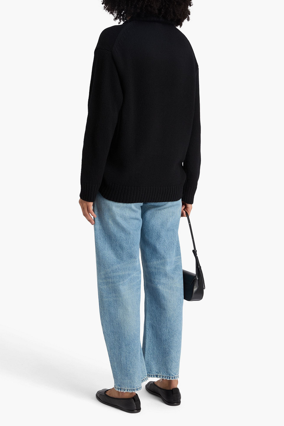  Theory - Pullover Aus Einer Woll-kaschmirmischung Mit Halblangem Reißverschluss - Schwarz - M 