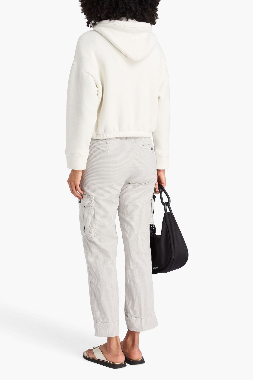 JAMES PERSE Cotton-blend fleece hoodie