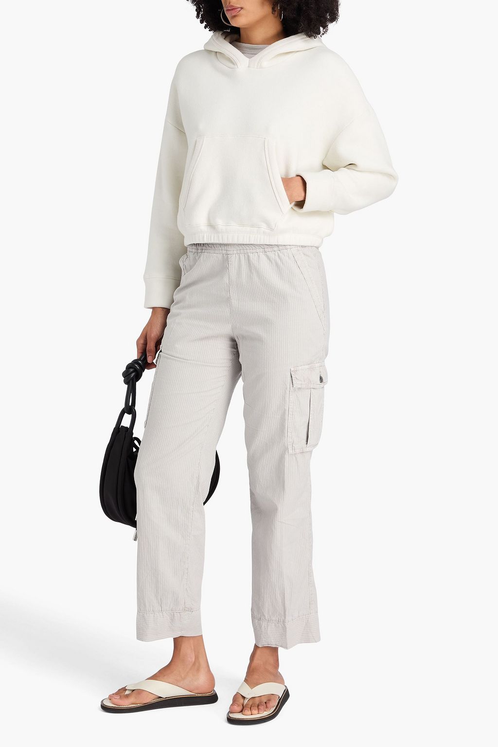 JAMES PERSE Cotton-blend fleece hoodie