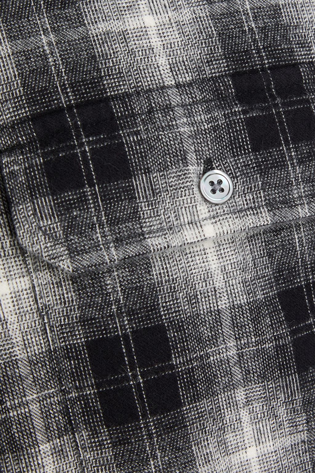 JAMES PERSE Checked cotton-flannel shirt