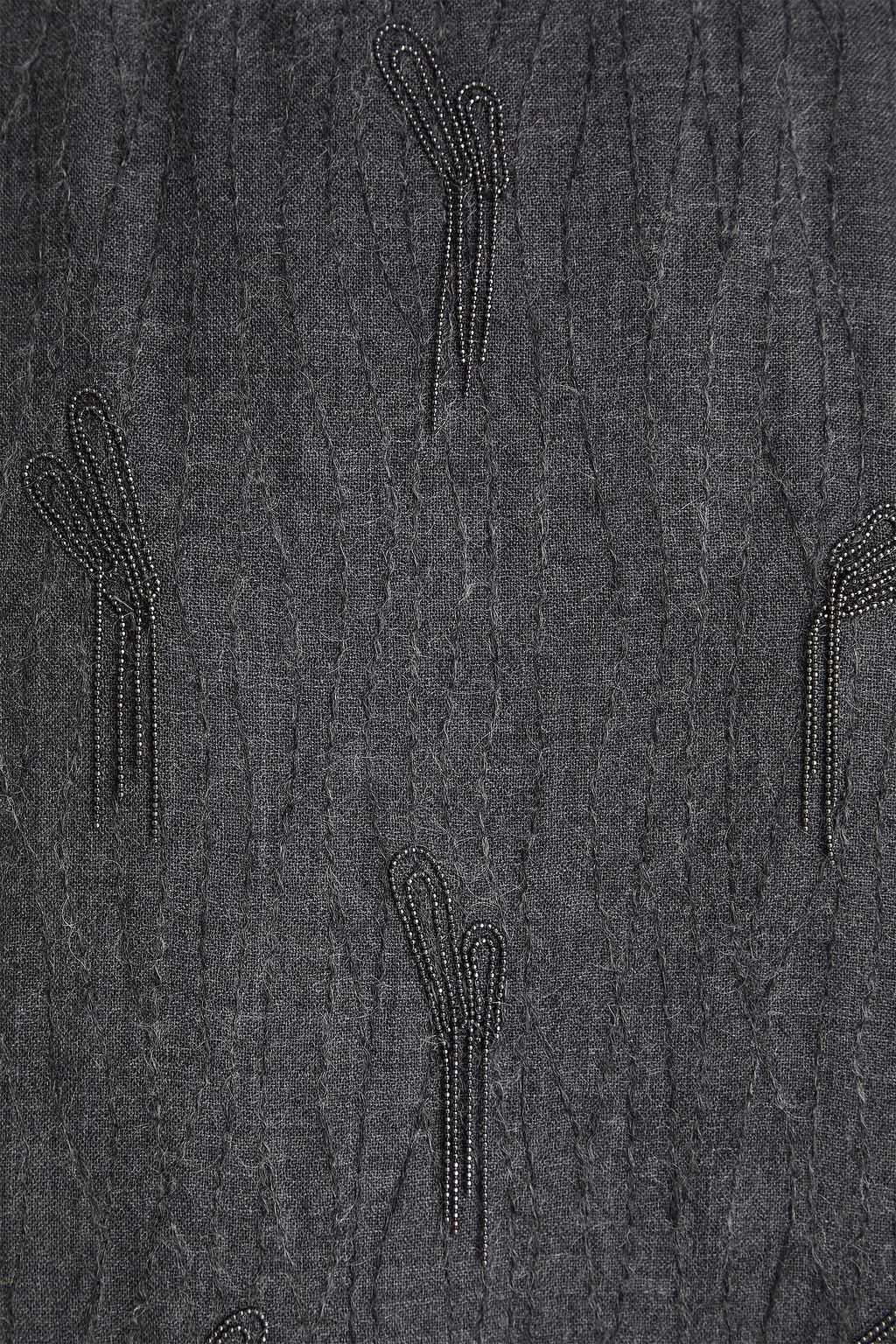 BRUNELLO CUCINELLI ウール ミニワンピース ビーズ付き