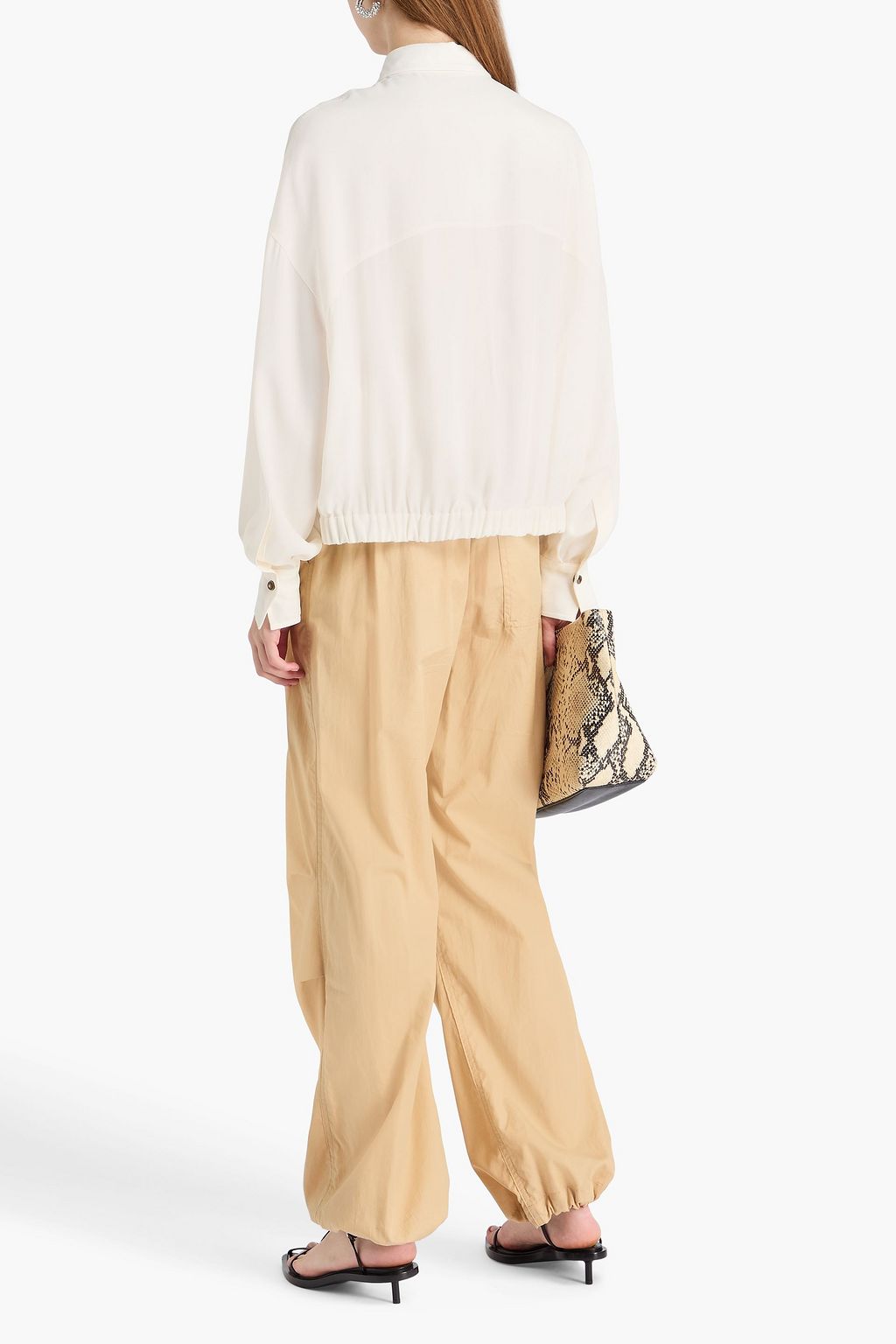 BRUNELLO CUCINELLI シルククレープ シャツ